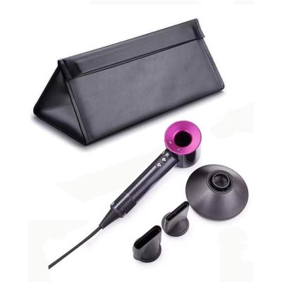 China Leather Hairdryer Bag Flip Curling Iron Travel Gift Case Viable Magnetic Cosmetic Bag Storage for sale