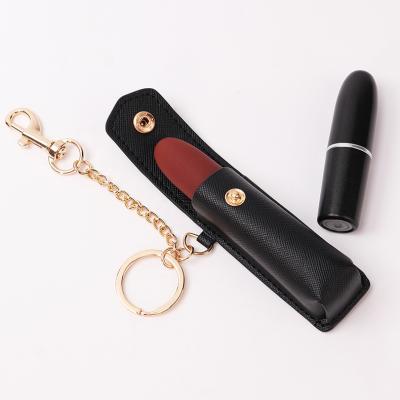 China Amazon Hot Selling Durable Lipstick Leather Box Case Lipstick Cosmetic Box With Key Chain Holder for sale