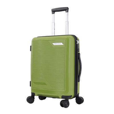 China PP Shell Carry Hard On Single Trolley Luggage Suitcase Moving Sets Design New PP OEM Item Wholesale Unisex Style for sale