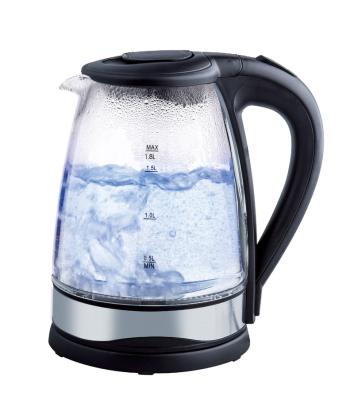 China 360 Degree Rotation Base Factory Supply 1.8L High Borosilicate Glass Electric Kettle Top Sale for sale