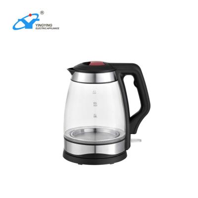 China 1.8L 360 Degree Rotating Base with Blue LED Light Electric Glass Kettle for sale