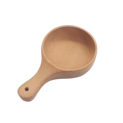 China Low Cost Sustainable Wholesale Soup Rice Salad Pasta Pizza Cooking Dinner Serving Wooden Bowl With Handle for sale