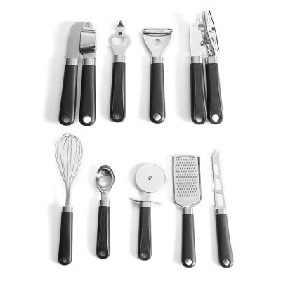 China Sustainable Professional Custom Design Copper Coated Stainless Steel 9 Piece Kitchen Accessories Tools Instrument Sets for sale