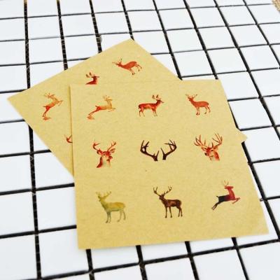 China Decorative Custom Plastic Adhesive Sheet Vinyl Sticker Planner Deer Stickers for sale