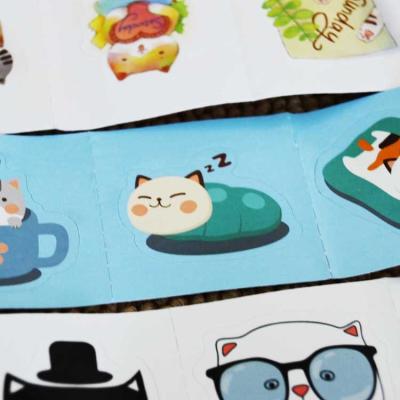 China Decorative Sticker Cat Sticker Cute Animal Decorative Decals for planner stickers cover for sale