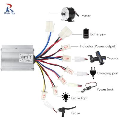 China Cheaper Price 24V 250W LB27 Smaller Parts For Electric Bicycle Brush Controller for sale