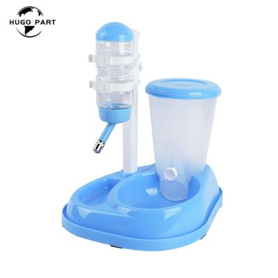 China Sustainable Plastic Automatic Pet Food And Water Feeder For Dogs Cats With Bottle for sale