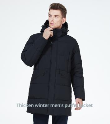 Cina Stile d'affari Cappotto invernale uomo lungo Colore scuro spessa Cappotto impermeabile con quattro tasche in vendita