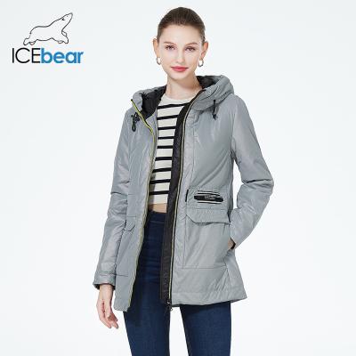 China Zippered Waist Women'S Spring Coats Short Waterproof Windbreaker Slimming Fit for sale