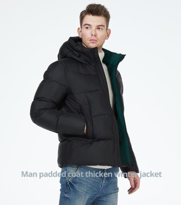 China Einfache atmosphärische kurze Padded Jacket Männer Down Parka Hit Farbe kurzer Mantel zu verkaufen