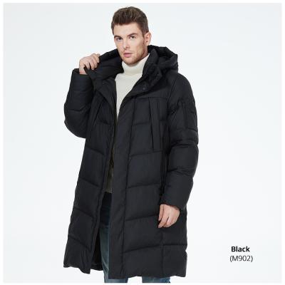 Cina 32.8cm - 36.8cm Manette Long Men Winter Jacket Long Down Coat With Zipper And Button Closure in vendita