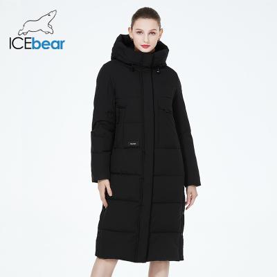 China Polyester Elegant Long Down Jacket Size 42 Long Winter Jackets For Women Comfort for sale