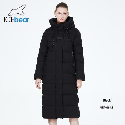 China 115 cm Baumwolle Weiße Jacke Langen Baumwollmantel für Damen mit Kapuze zu verkaufen