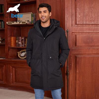 China 3xl Elegancia de Negocio Doble Calor Largo Capó Desmontable Invierno chaqueta espesa para hombres en venta