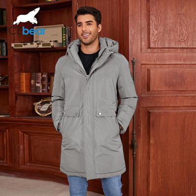 China Elegancia de Negocio Capó Largo Desmontable Invierno chaqueta engrosada Invierno hombre resistente al agua en venta