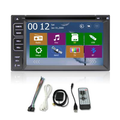 China 6,2 Zoll Touch Screen Doppelt-Lärmuniversalauto Gps-Navigator mit bluetooth, Radio, Sd zu verkaufen