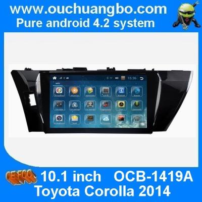 China Ouchuangbo android 4.2 Toyota Corolla 2014 stereo navigation radio stereo support 4 core canbus swc for sale