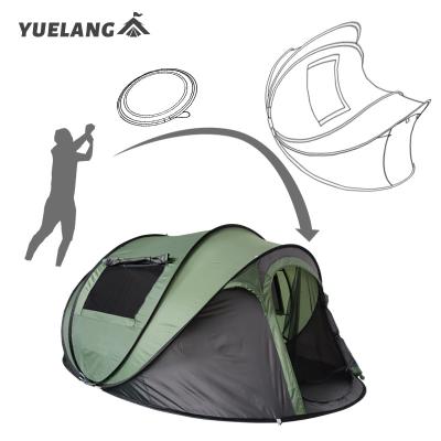 China Tube Type Tent Stake Outdoor Camping 1-2 Person Fiberglass Pop Up Tent Waterproof Material Eco-friendly Automatic Boat Tent for sale