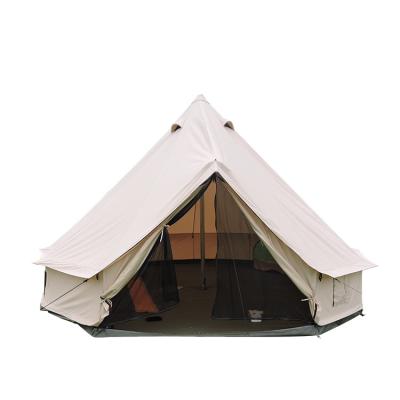 China 3m 4m 5m 6m 7m Large Waterproof UV-resistant Luxury Space Outdoor Camping Tents Canvas Bell Family Tent for sale