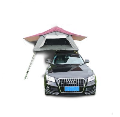 China Straight Bracing Type 4x4 Roof Top Tent Outdoor Car Parking 2.3m Canvas Fabric 2.3m Ladder Aluminum Car Roof Tent For Sale for sale