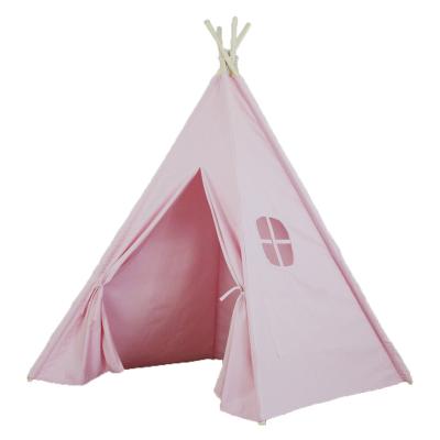 China Diagonal Tying Type Indoor Children Play Room Person Canvas Teepee Tent For Kids Children Play Teepee Tent for sale