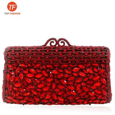 China Luxury Factory Wholesale Luxury Rhinestone Party Women Purse Crystal Clutch Bag Diamond Wedding Handbags for sale