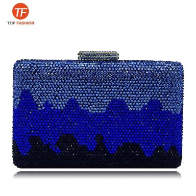 China Luxury Factory Sells Wholesale Rhinestones Women's Crystal Clutch Evening Bags Wedding Handbag And Purse Small Bag For Mobile Phone for sale