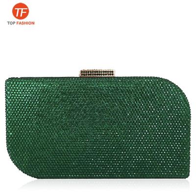 China Special Factory Shape Box Clutch Crystal Rhinestone Clutch Purse Party Luxury Wholesale Diamante Classic Handbag Evening Clutch Bag for sale