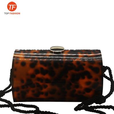 China Luxury Factory Wholesale 2020 Customized Tortoise Pattern Evening Clutch Bag Acrylic Prom Party for sale