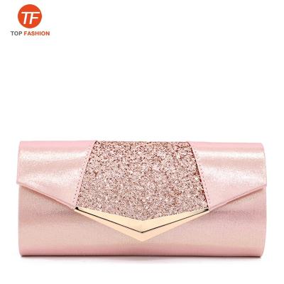 China Women 2019 Luxury PU Envelope Handbag Glitter Clutch Even Shiny Clutch Purse Shoulder Bag For Party Factory for sale