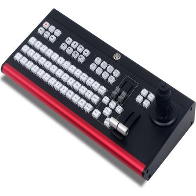 China 1500HD live stream production Switcher Control Panel of Vmix Recording Video Switching Keyboard Black and Red Portable 1 Set for sale