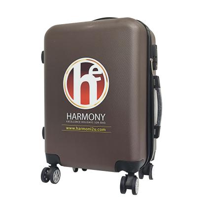 China Fashionable Hot Sale Printed Travel Bag Luggage Suitcase With Customized Printing Logo for sale