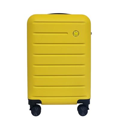 China Latest Design Eco-Friendly Wholesale 20 Inch Smile Face Style Suitcase Baggage Travel Boarding Trolley Luggage for sale