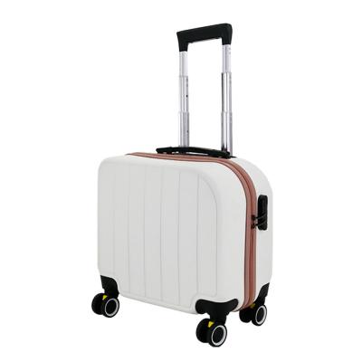 China Wholesale New Design Lightweight ABS Small 16 Inch Luggage Loading Airplane Travel Trolley Luggage for sale