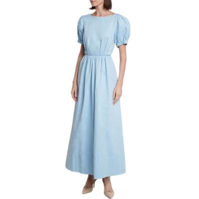 China Fashion Spring Dress/Polyester Long Sleeves Side Cotton Woven Waist Long Sleeves Anti-Static Exquisite Dress Anti-Static Pocket Backless Ladies for sale