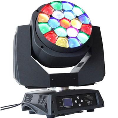 China Stable 19*15W RGBW 4 IN 1 ZOOM Bee Eye Led Moving Head Light for sale