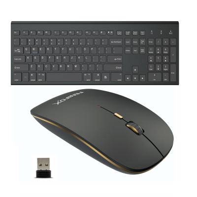 China Quiet Wireless Keyboard and Mouse Scissor Pick 2.4G Ergonomic Full-Key 104-Key Ergonomic Full-Key Dual System Switch Slope Combos for sale