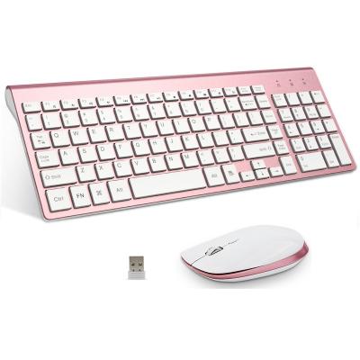 China Scissors Anti-drop Ergonomic 102 Key Normal Key Ergonomic Nano 102 Key Compact 2.4G USB Quiet Wireless Keyboard And Mouse Combo for sale