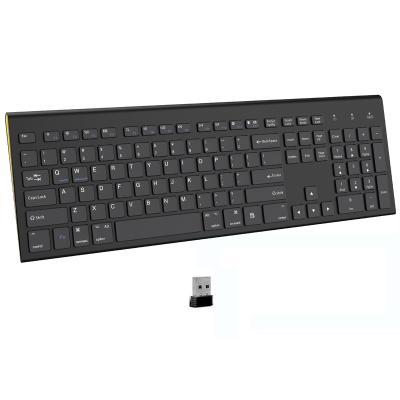 China Ergonomic Selection 2.4G Wireless Main Normal Key Scissor Dual Slope Switch System Best-Selling Quiet Wireless Keyboard 104 for sale