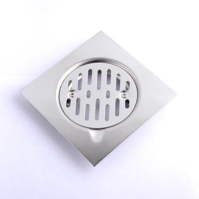 China 420g 15*15cm Square Modern Corner Shower Industrial Stainless Steel Bathroom Industrial Durable Cheap Floor Drain for sale