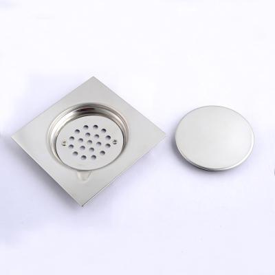 China Cheap Durable Square Airtight Wash Shower Kitchen Stainless Floor Drain 15*15cm Bathroom Modern Industrial for sale