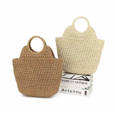 China Lady HZ Summer Beach Travel Women's Straw Bag Handmade Tote Bag Rattan Bag for sale