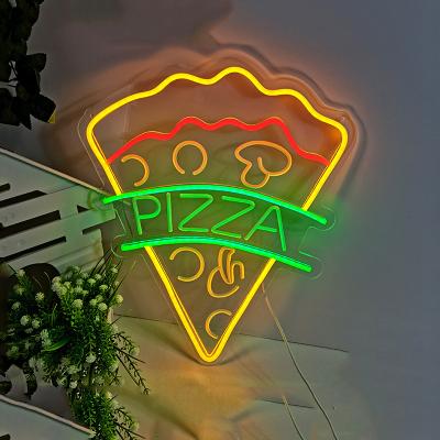 China Other ready to ship store signs decorated with pizza shaped neon for sale