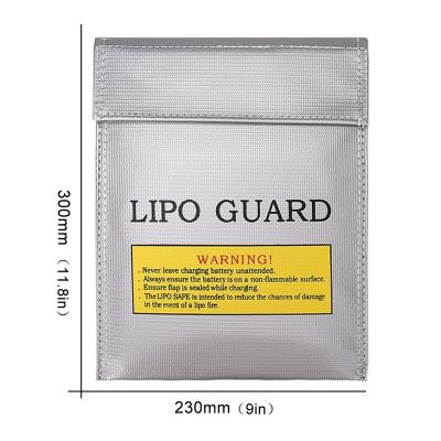 China Vehicles & Low MOQ Remote Control Toys Customized Size and Logo Gray Lipo Guard Safe Bag 23*30cm for Lipo Battery Storage and Refill for sale