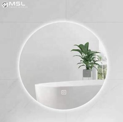 China IP65 LED Round Bathroom Mirror 3000k Touch Light Bathroom Mirror Anti Fog for sale