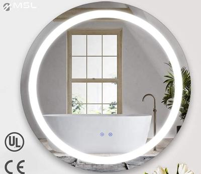 China 5mm Lighted Bathroom Makeup Mirror Magnifying Illuminated Bathroom Vanity Mirror Customized for sale