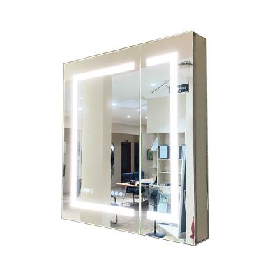 China Rectangle Illuminated Bathroom Mirror Cabinet 32 In - 34 In LED Mirror Medicine Cabinet for sale