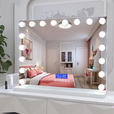 China 15 / 18 Bulbs Hollywood Vanity Mirror Customized Dimmable Makeup Mirror 4000K for sale