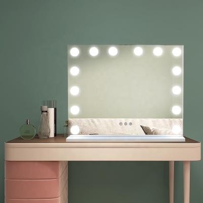 China Aluminium Groß Hollywood Vanity Spiegel Rechteck Make-up Spiegel mit Licht zu verkaufen