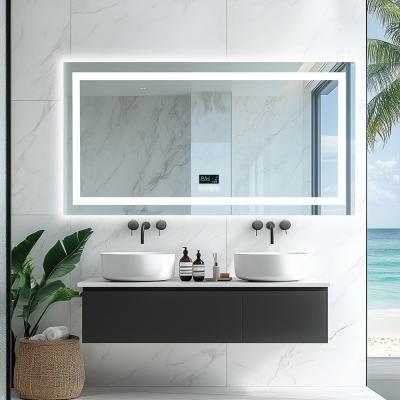 China Luxury Hotel Vanity Mirror Waterproof Shatterproof Lighted Bathroom Vanity Mirror for sale